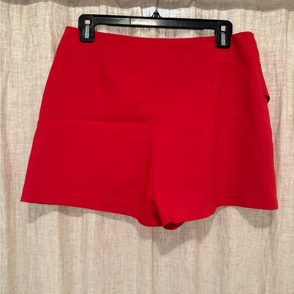 Zara Red Ruffle Mini Skort - Picture 2 of 3